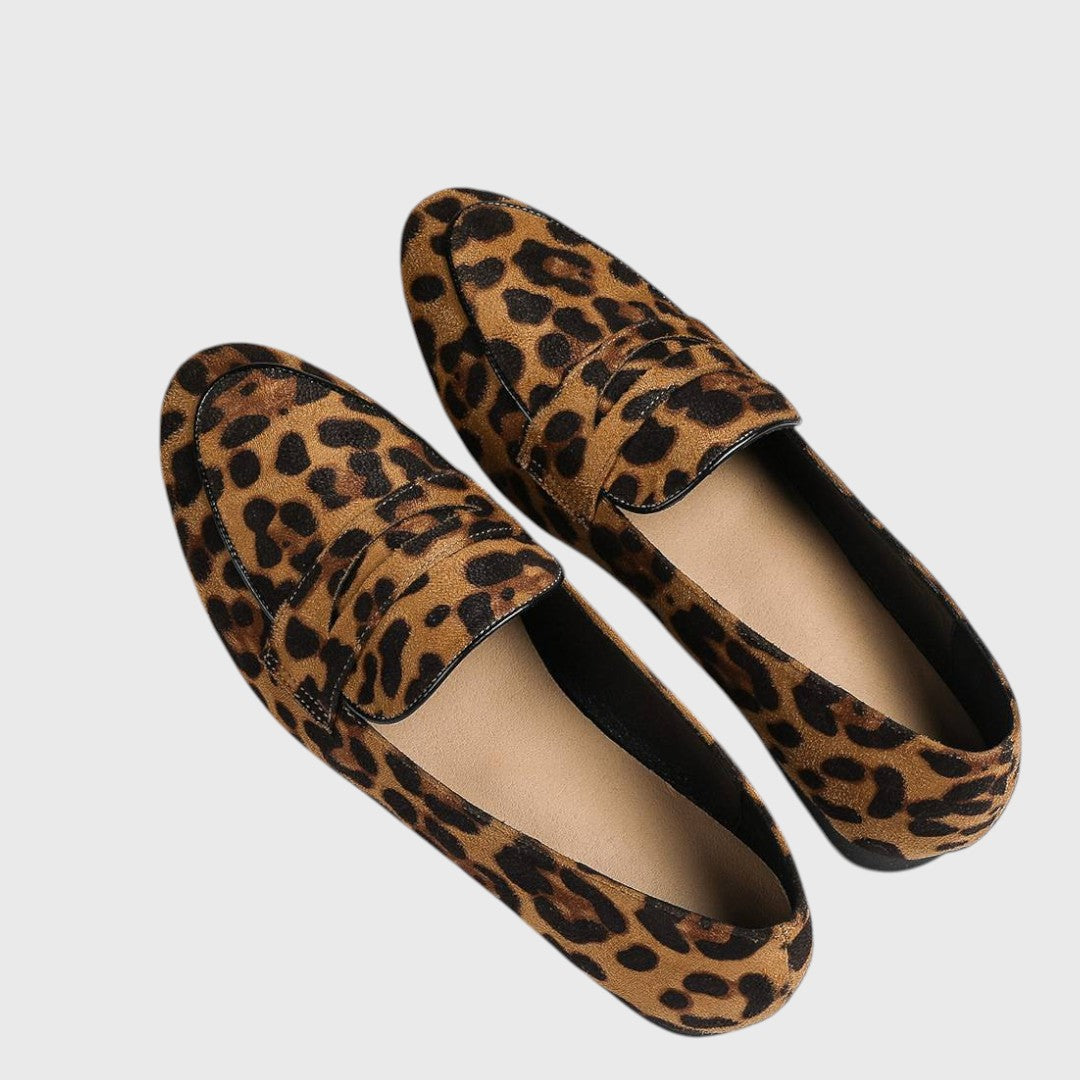 Edeltraud - Chaussons Doux Léopard