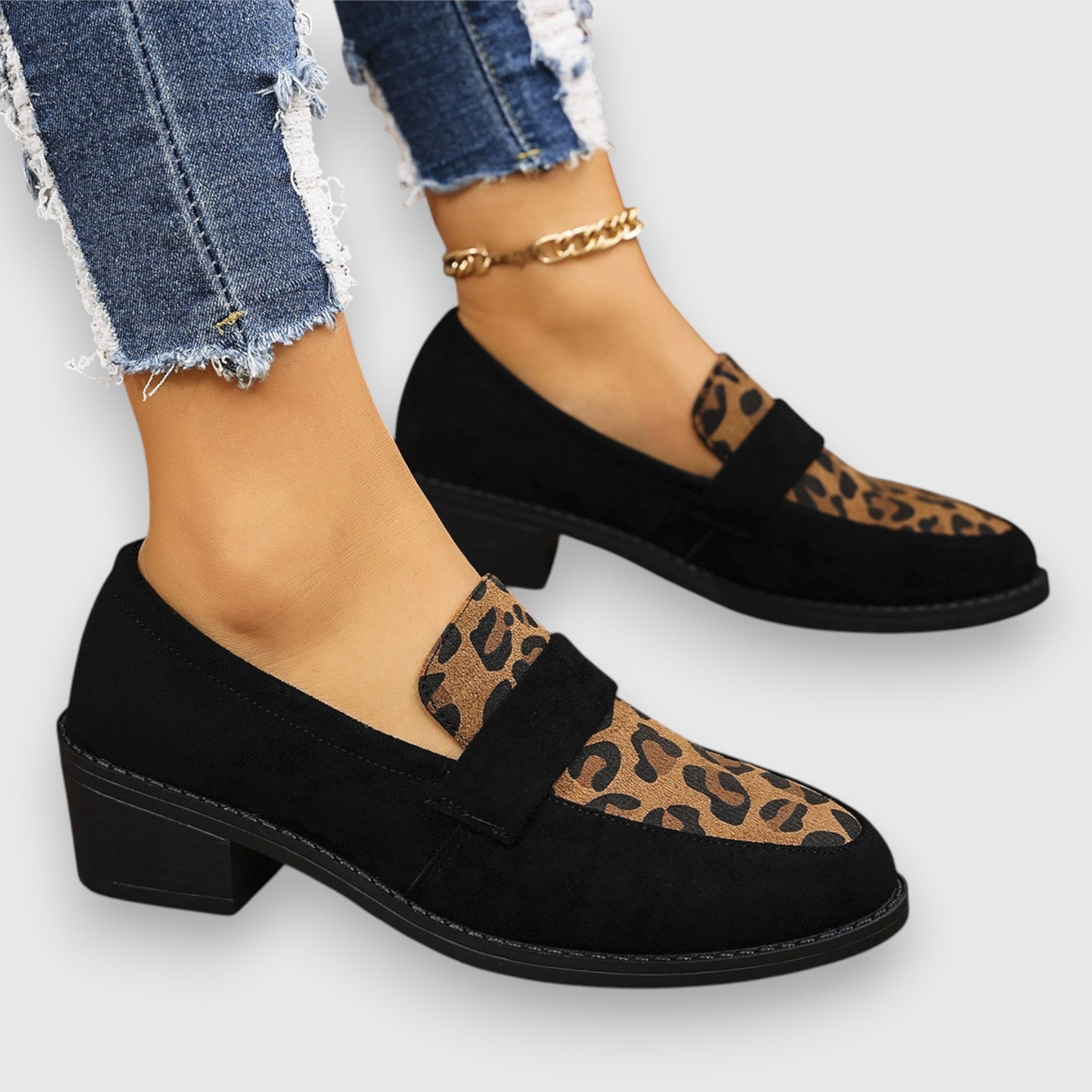Brunhild - Chaussons confortables imprimé léopard