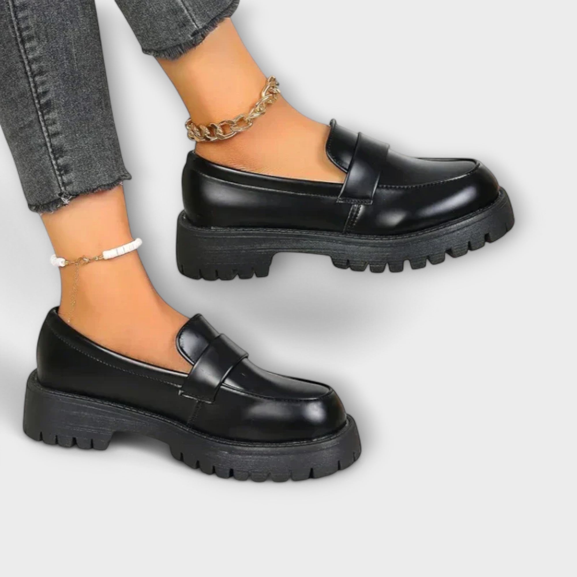 Edelgard - Mocassins à plateforme noirs