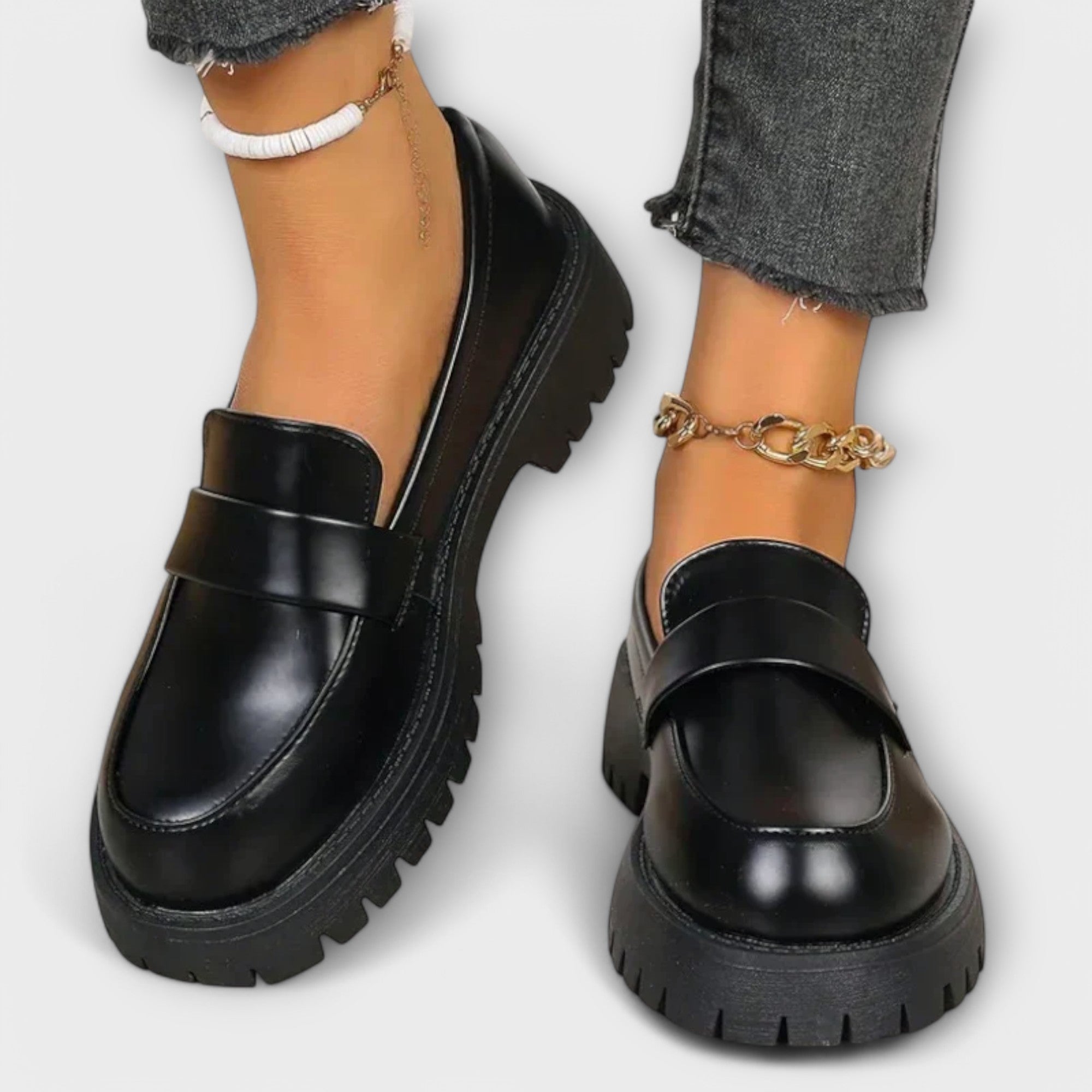 Edelgard - Mocassins à plateforme noirs