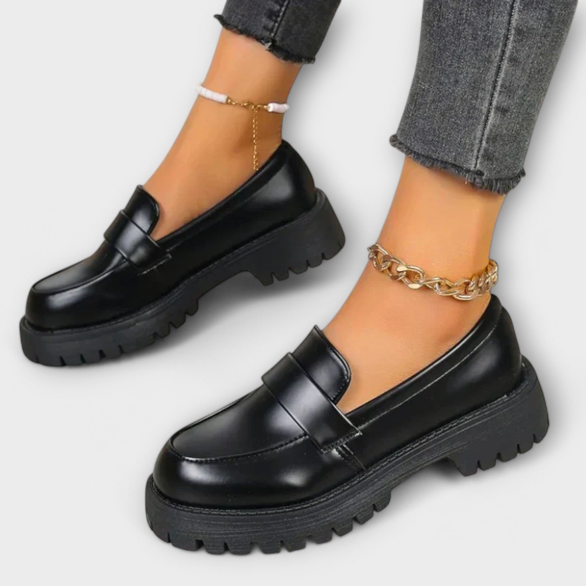 Edelgard - Mocassins à plateforme noirs