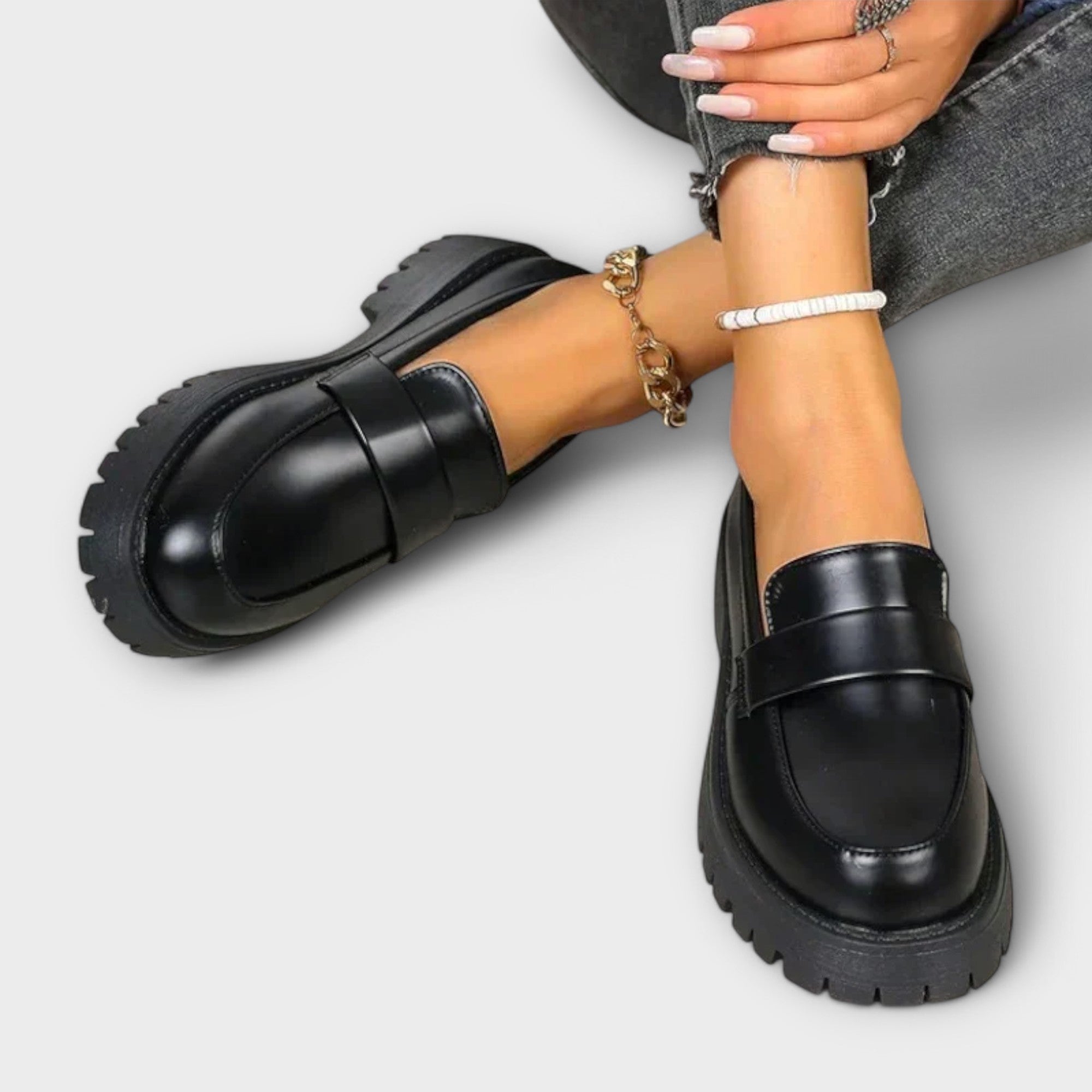 Edelgard - Mocassins à plateforme noirs