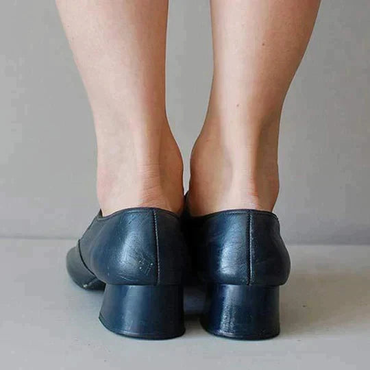 Anna - Style vintage - Chaussures élégantes pour tous les jours, avec boucle et talon bloc