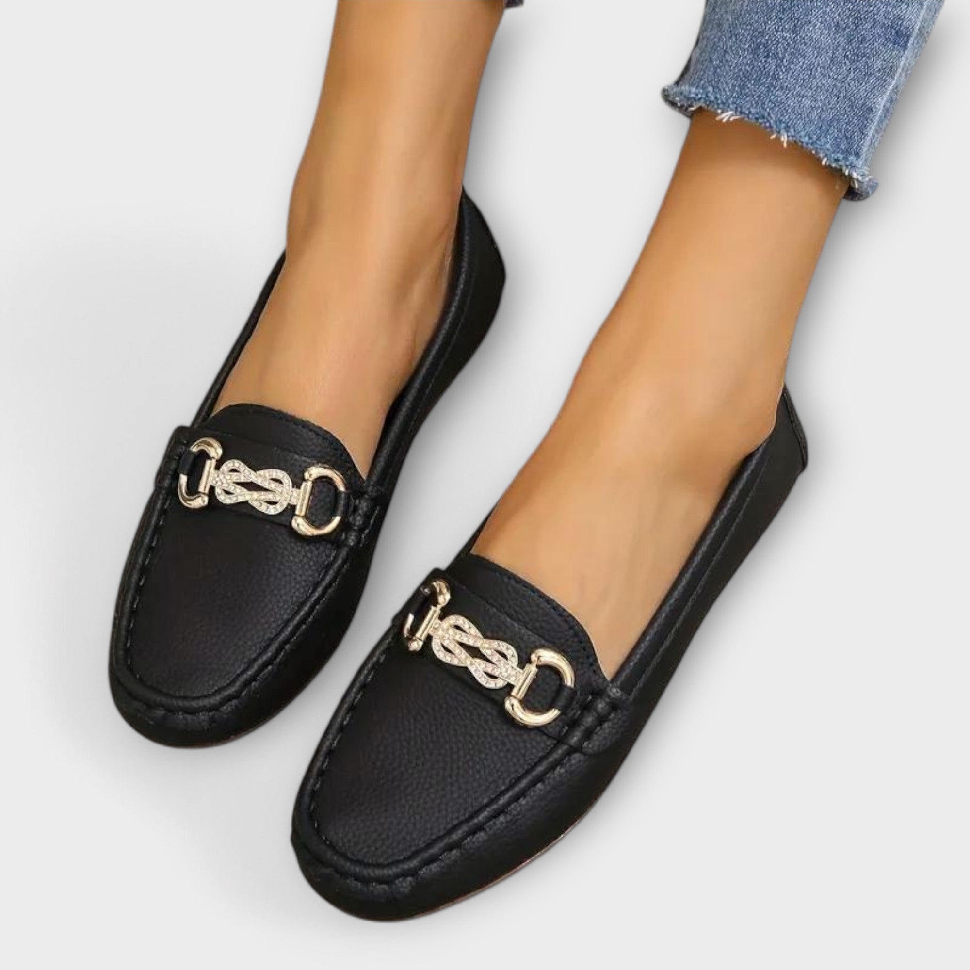 Mocassins Cordula noirs à boucle