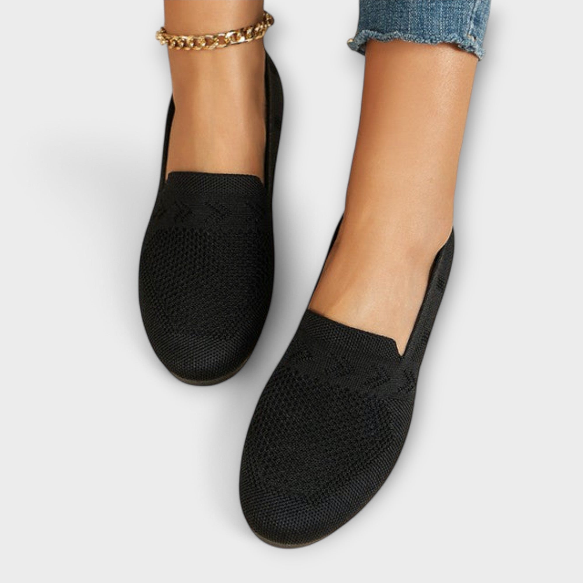 Adelheid - Mocassins tricotés bleu clair