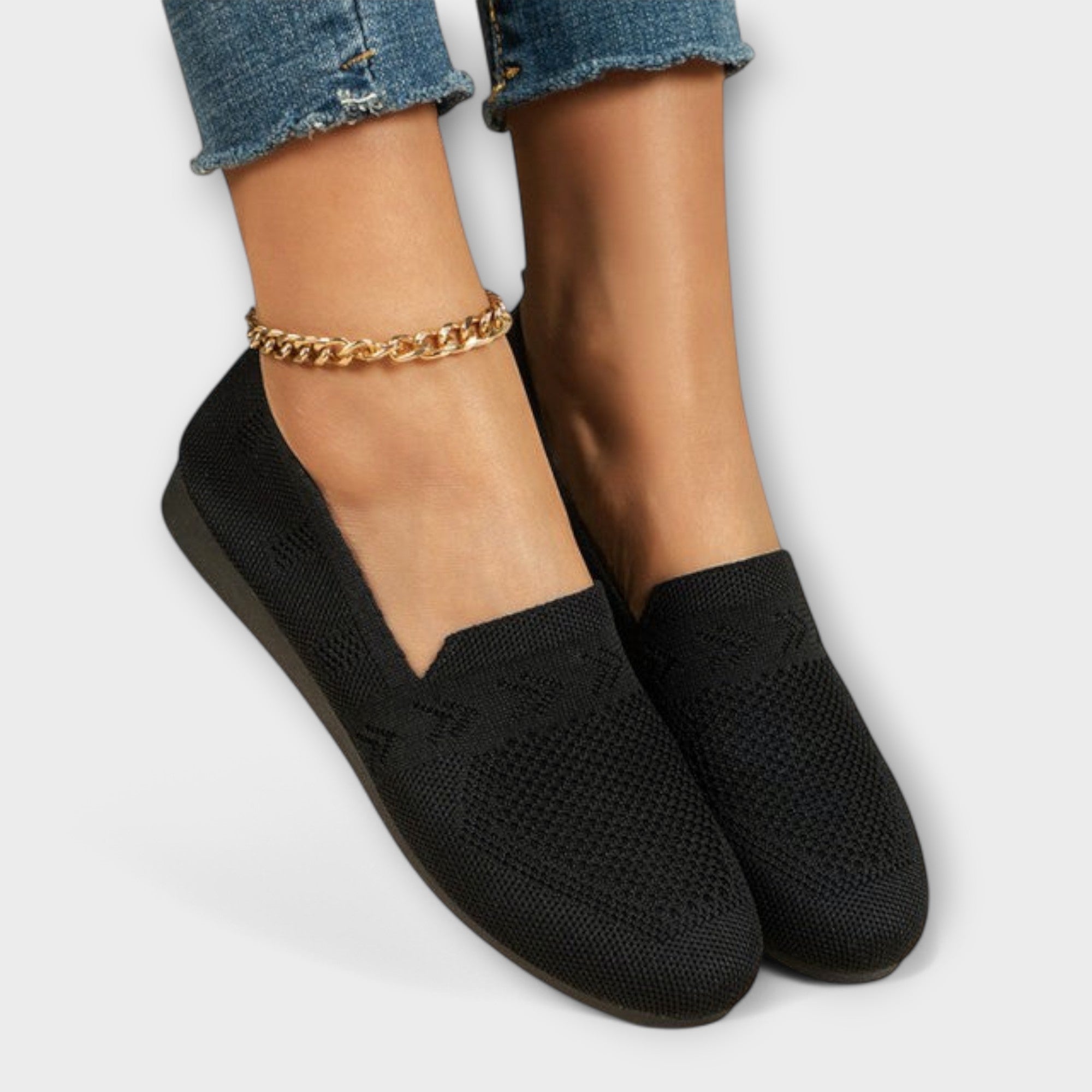 Adelheid - Mocassins tricotés bleu clair