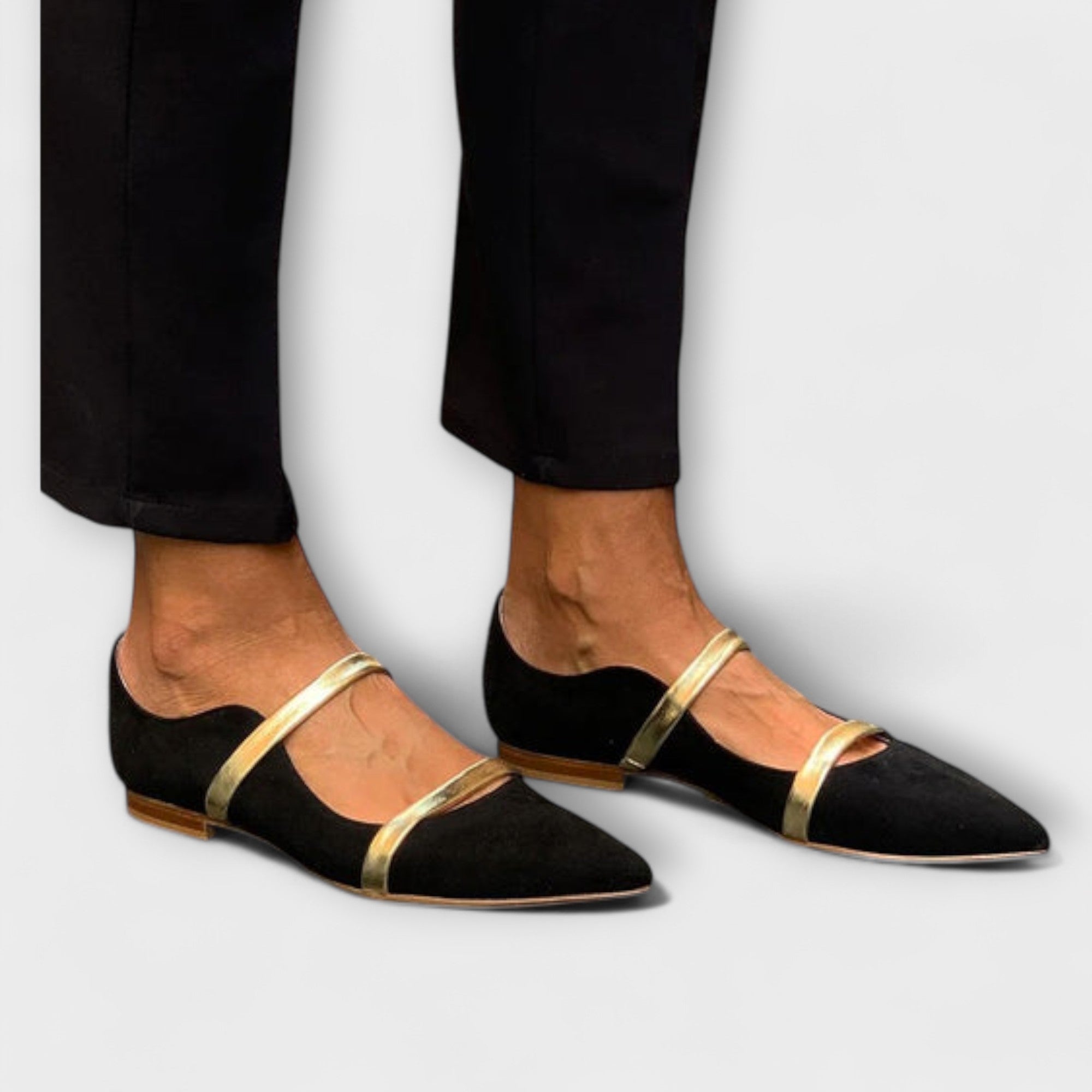 Wendelgard - Ballerines en dentelle noire