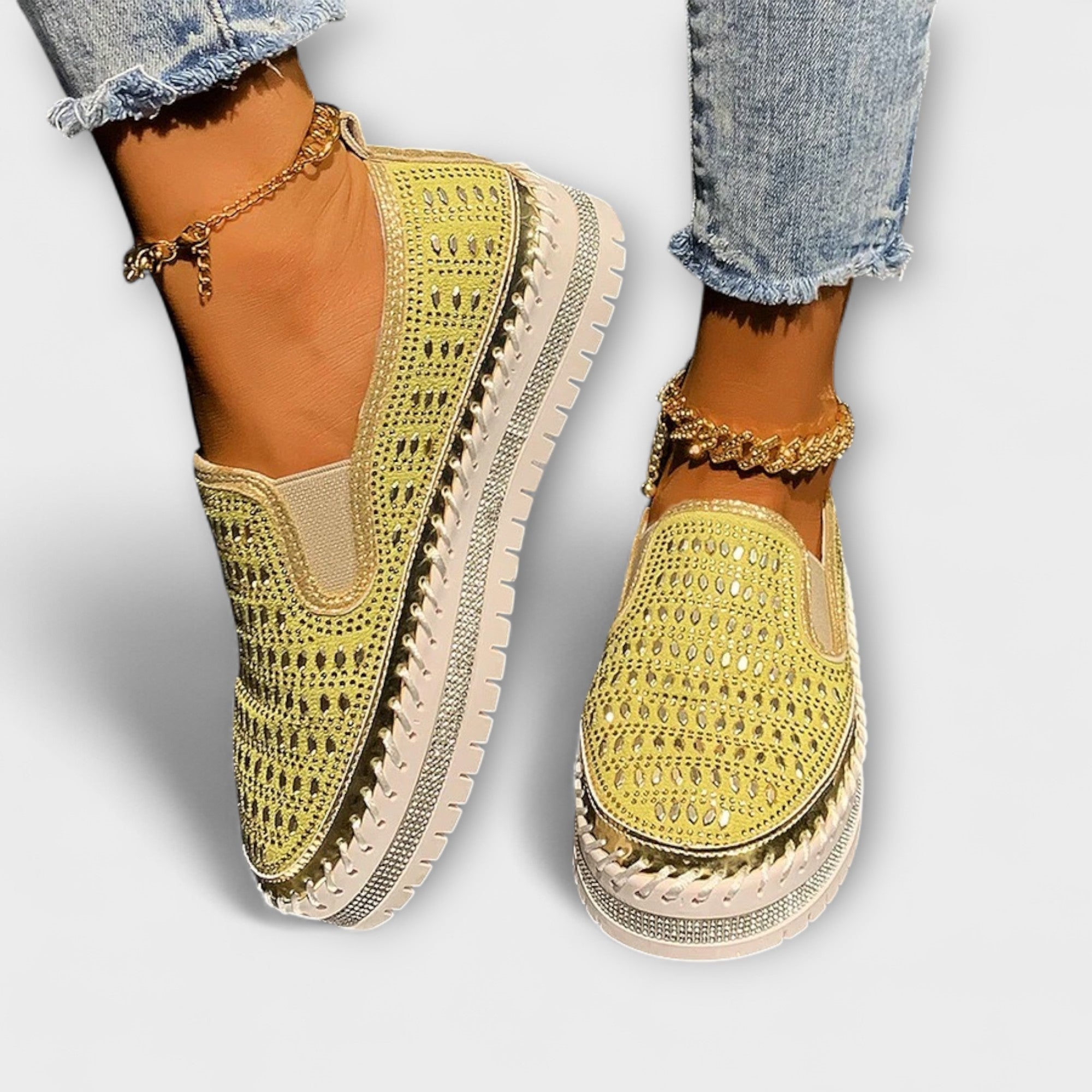 Kunigunde - Mocassins espadrilles avec strass