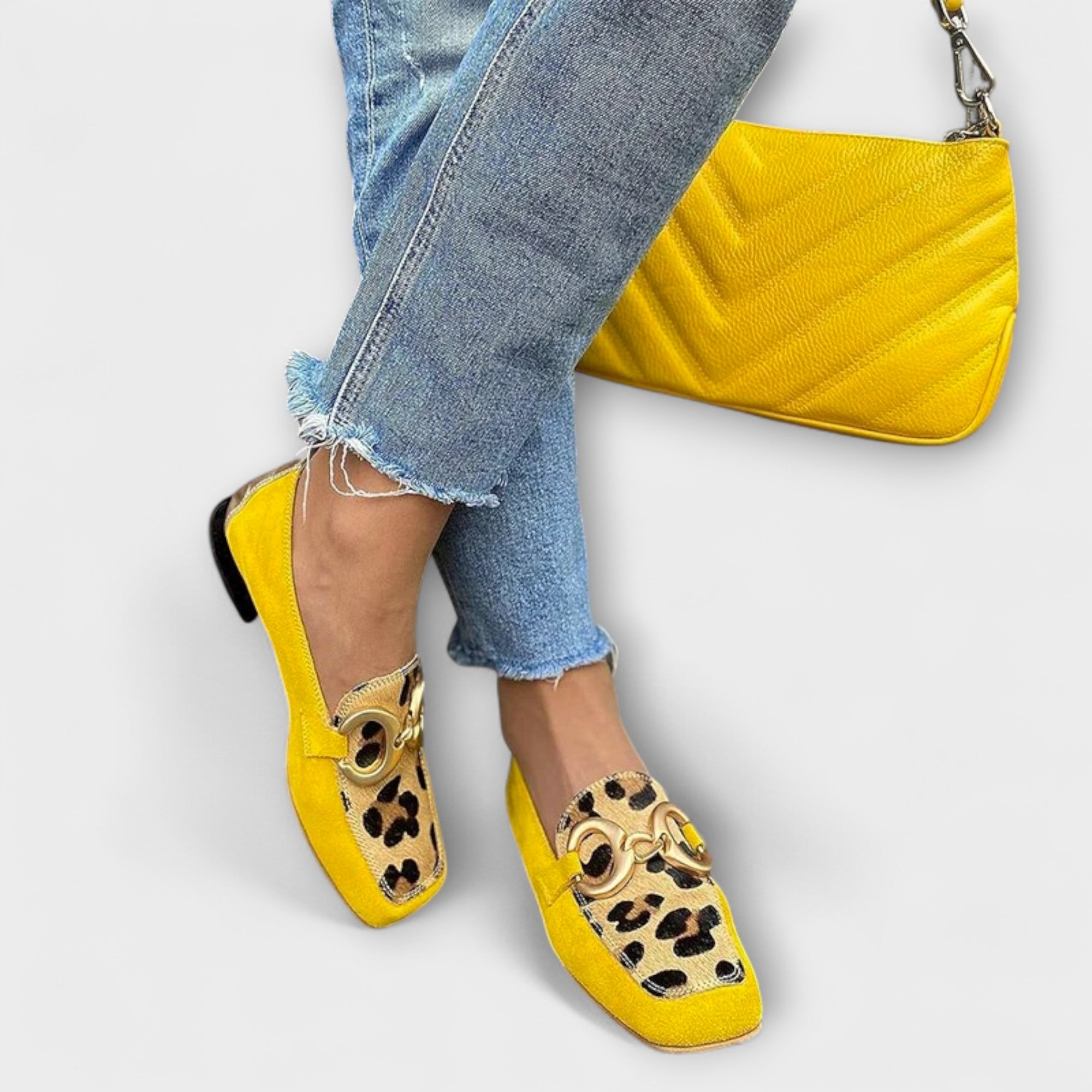 Klothilde - Mocassins léopard jaune