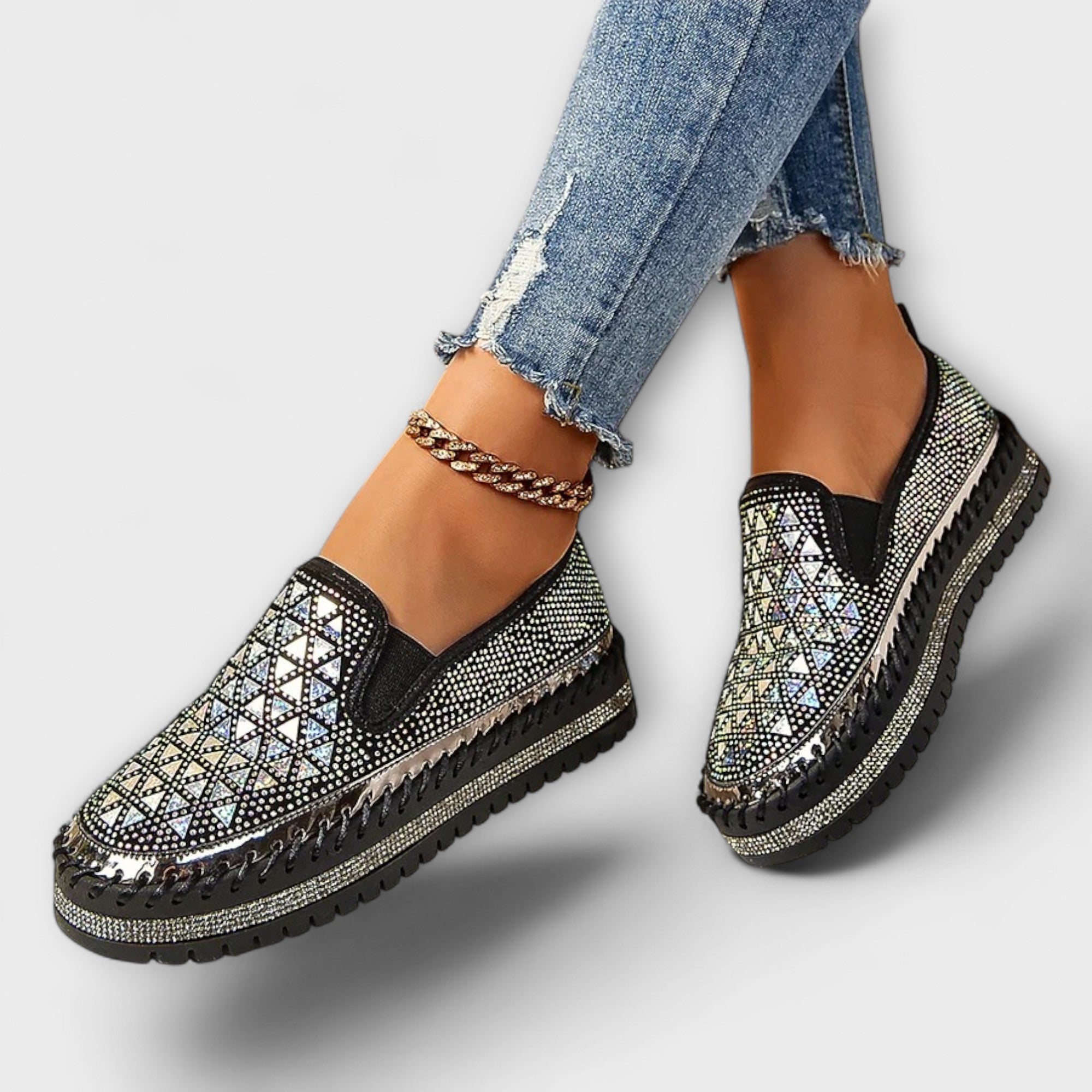 Walburga - Espadrilles ornées de strass