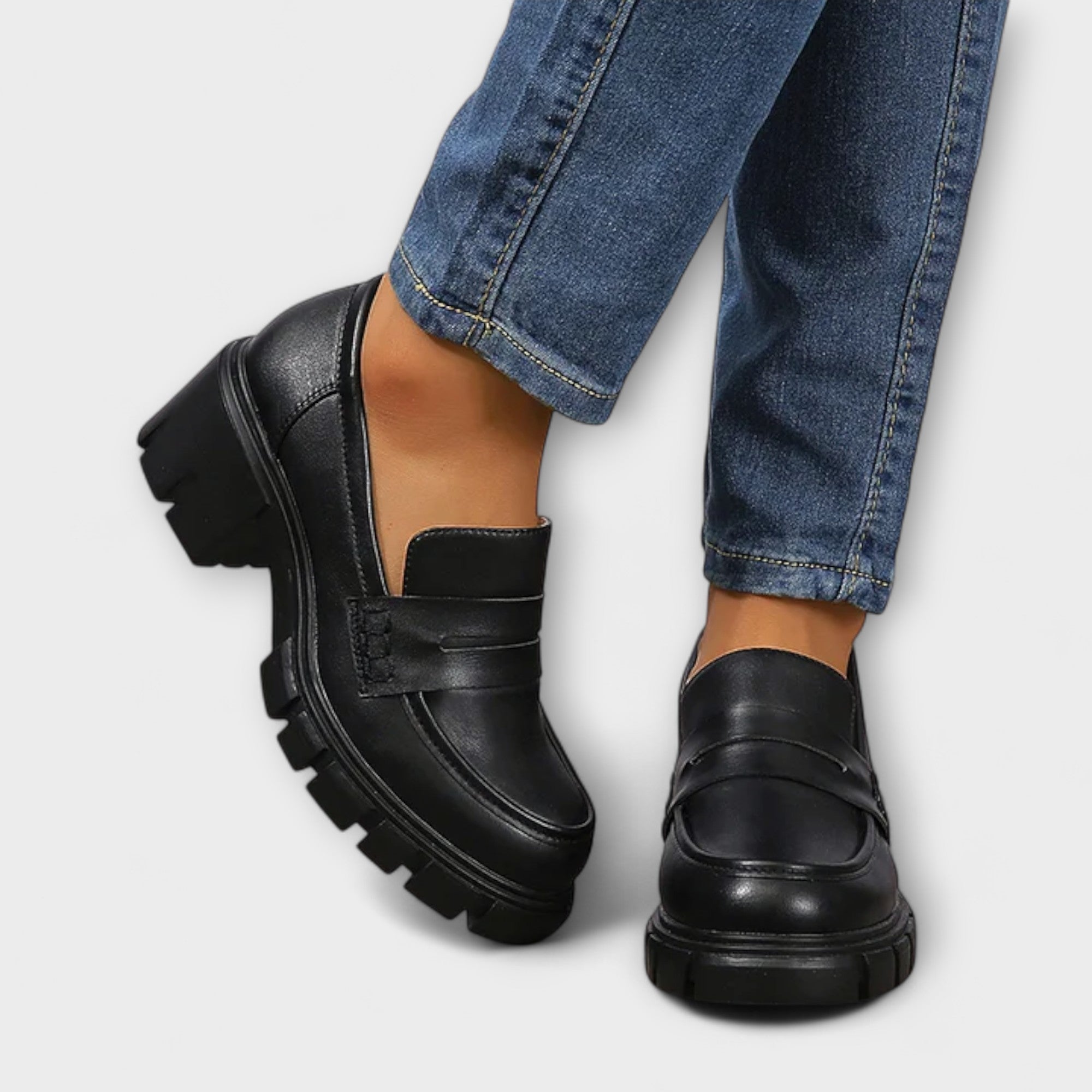 Hiltrud - Mocassins à plateforme en noir