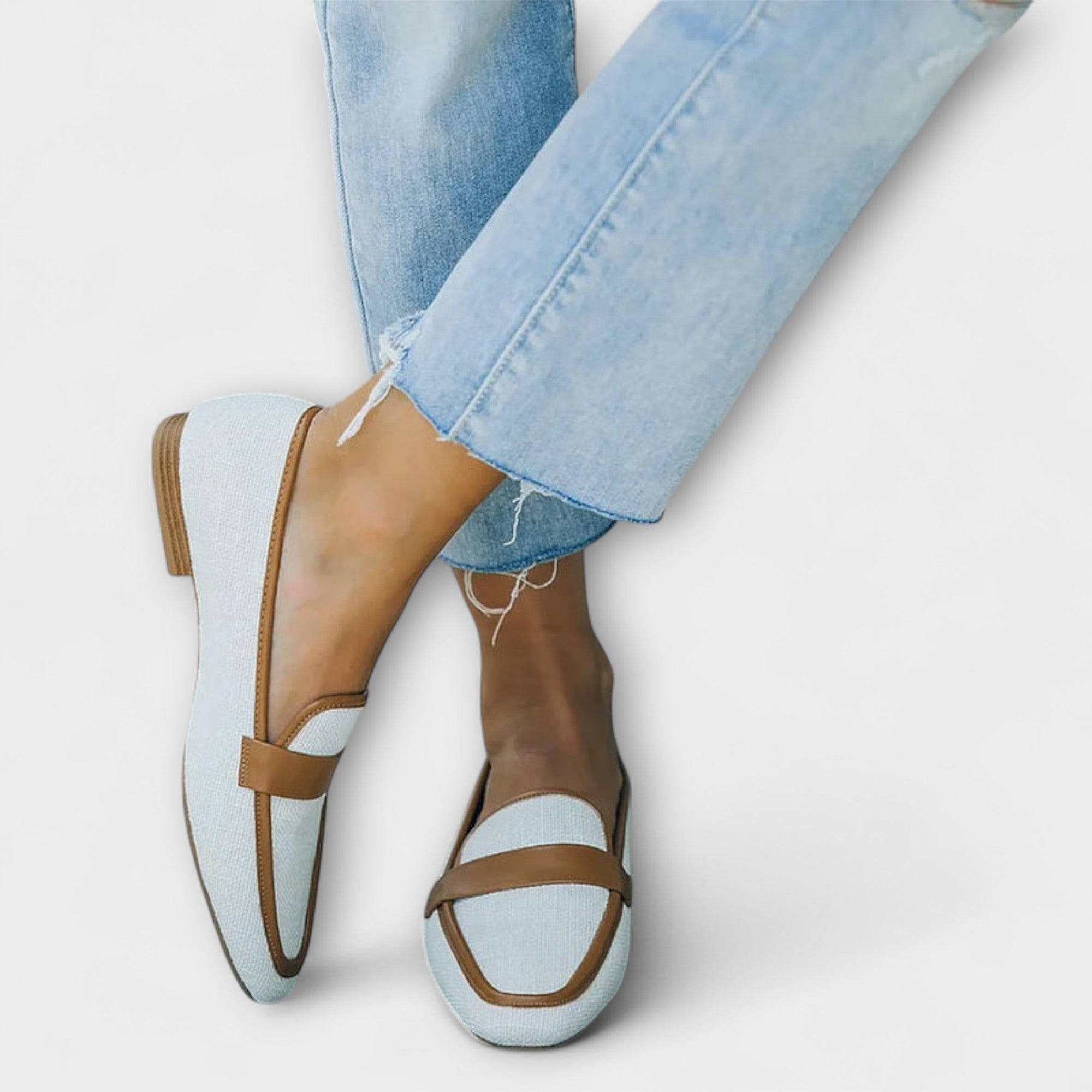 Elfriede - Mary Janes rétro bleu clair