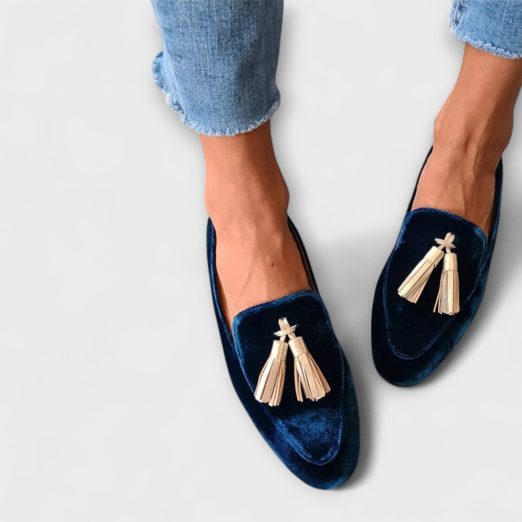 Kriemhild - Mocassins vintage à pompons