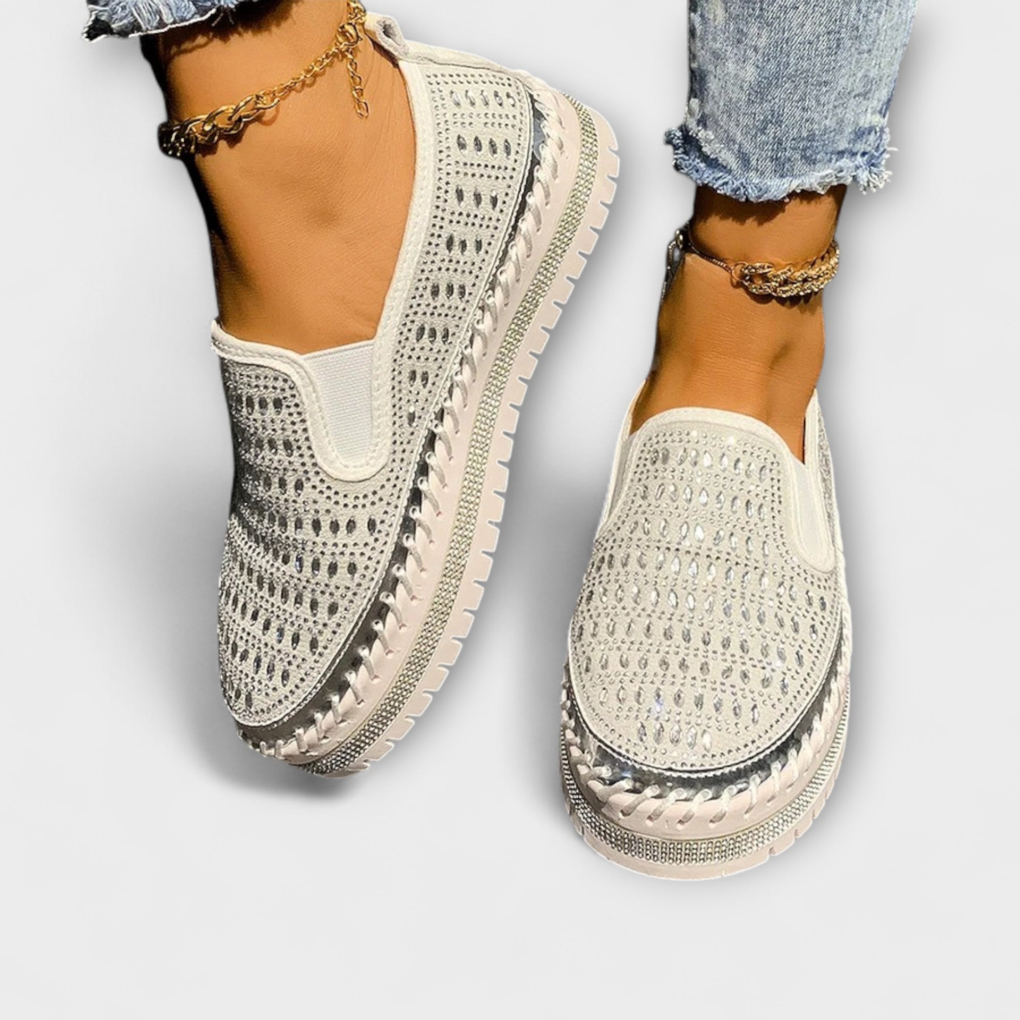 Kunigunde - Mocassins espadrilles avec strass