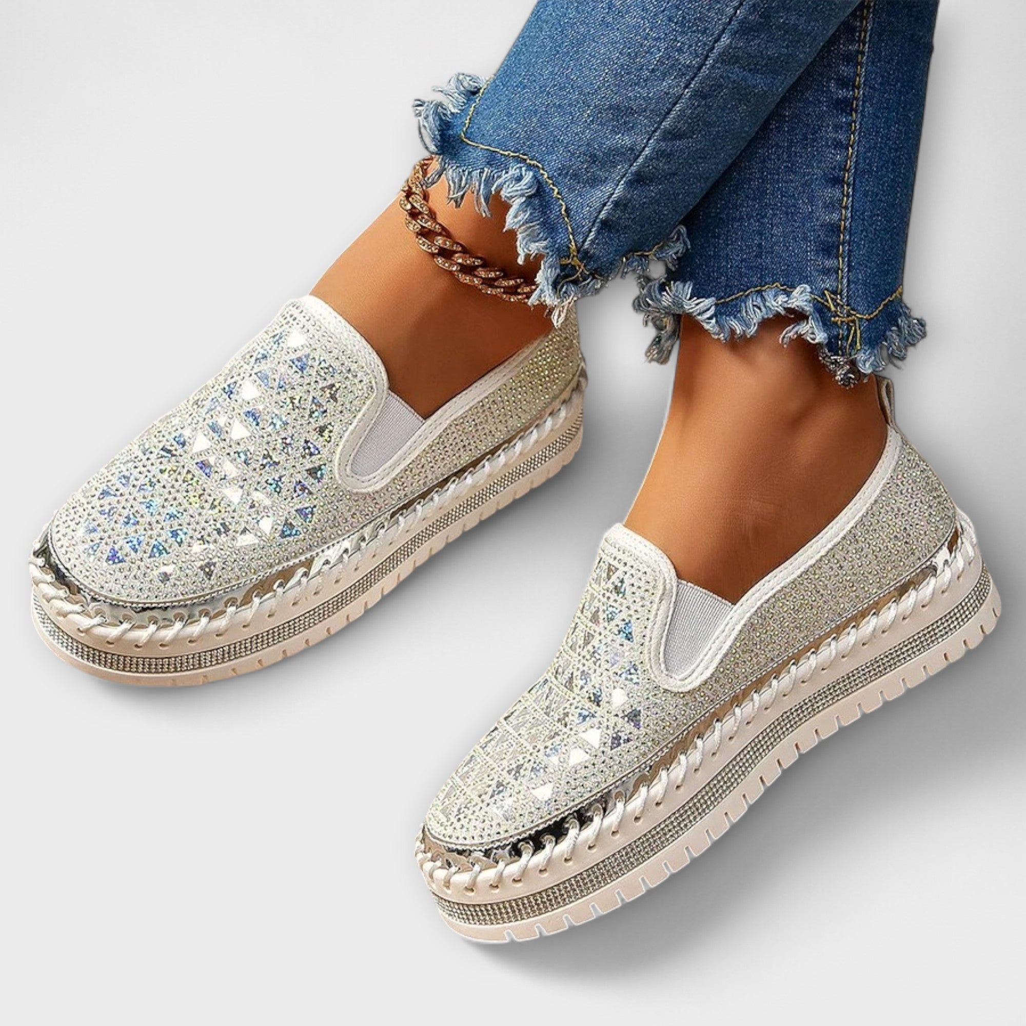Walburga - Espadrilles ornées de strass