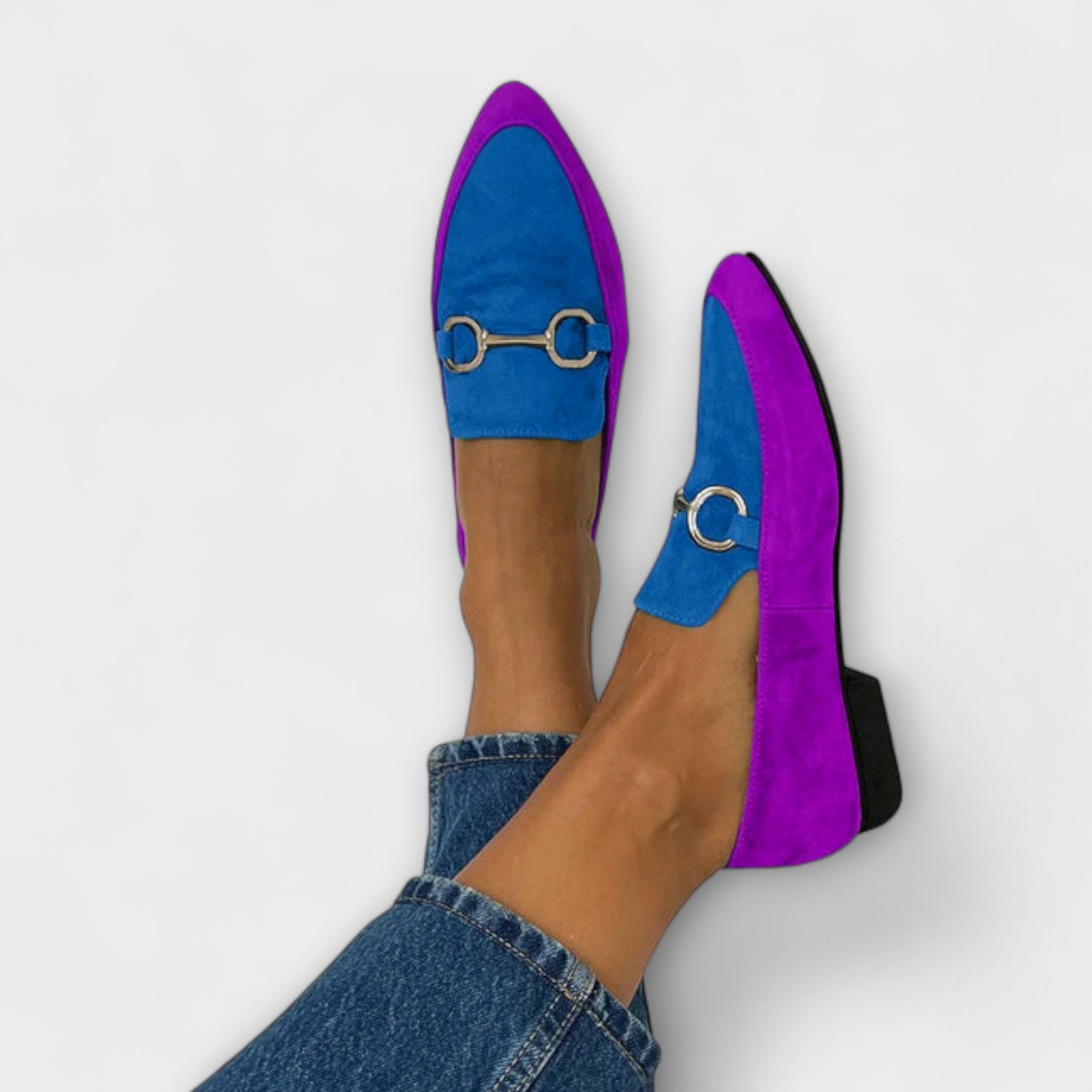 Walburg - Ballerines Rétro Bleu-Violet