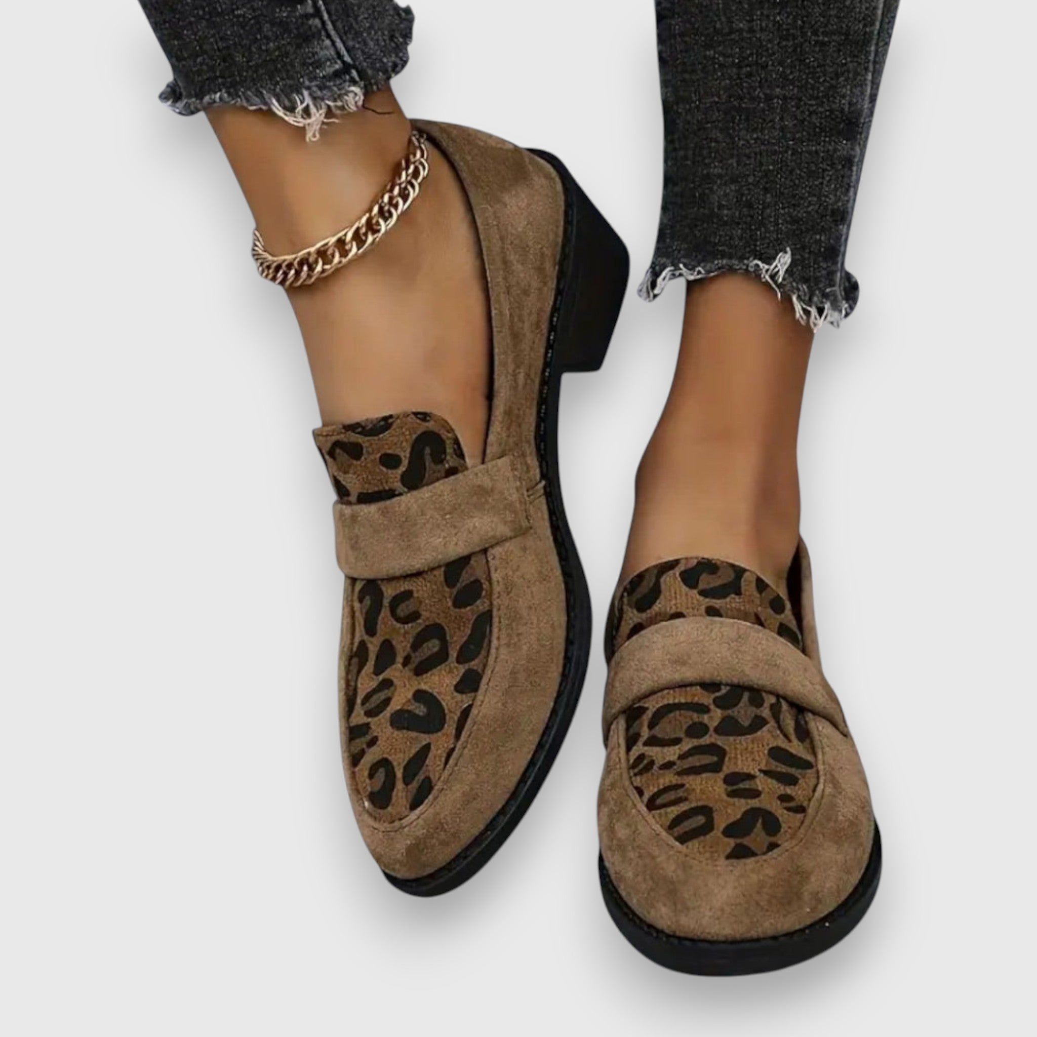 Brunhild - Chaussons confortables imprimé léopard